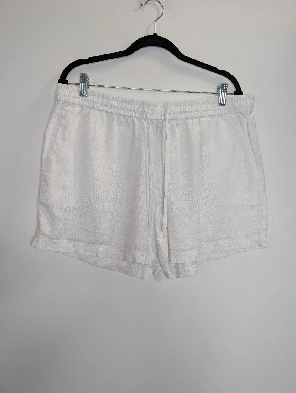 Tommy Bahama 100% Linen Drawstring Shorts White L Relaxed Beachy - Picture 2 of 5